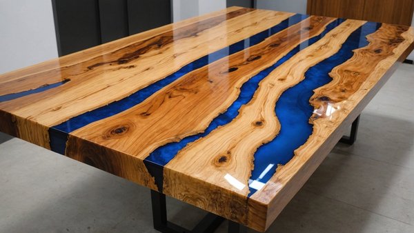 Table bois époxy à vendre : esthétique unique et durabilité